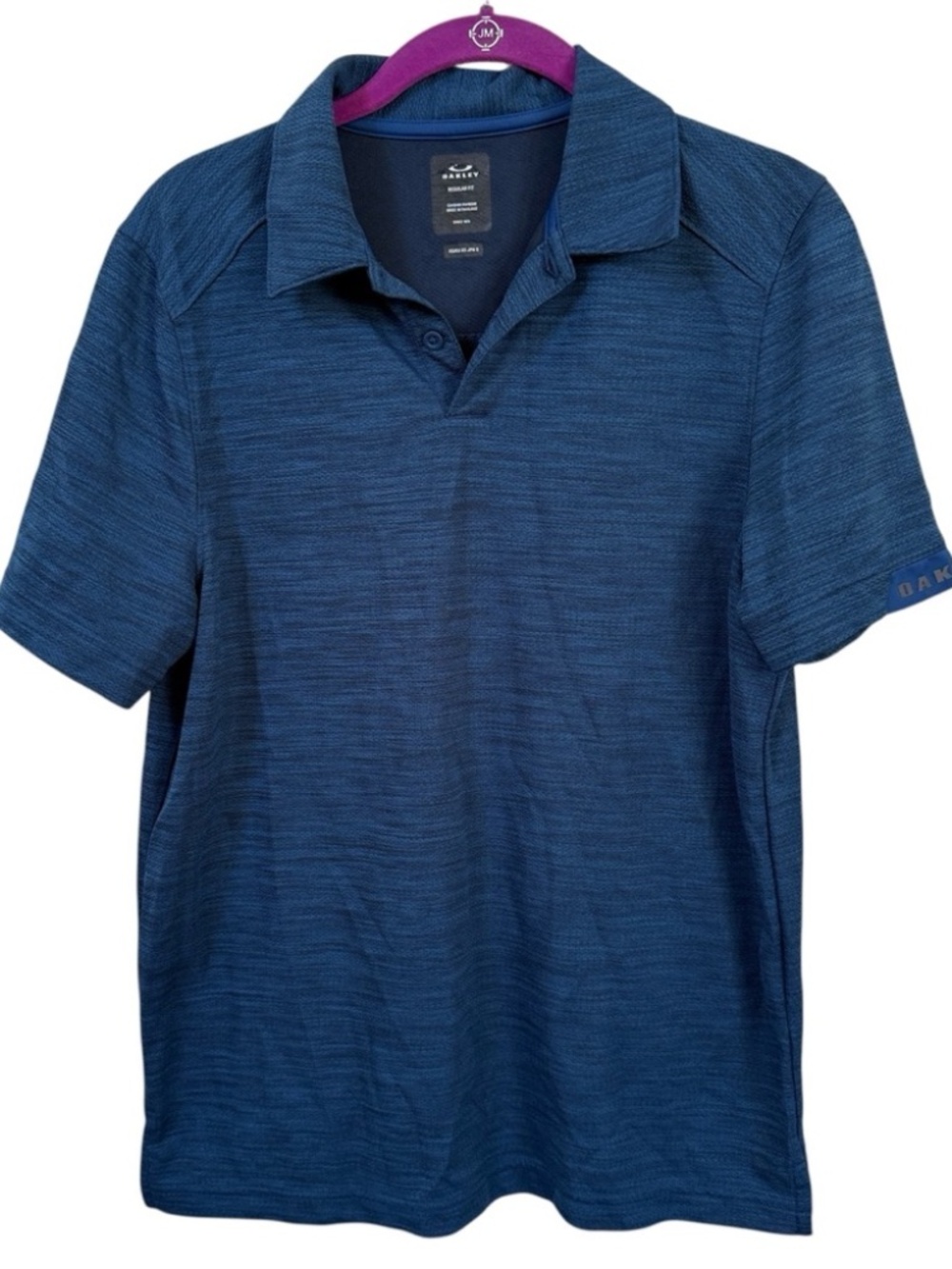 Oakley Blue Performance Polo Shirt Men’s‎ XS Regular Fit Athletic Golf Casual